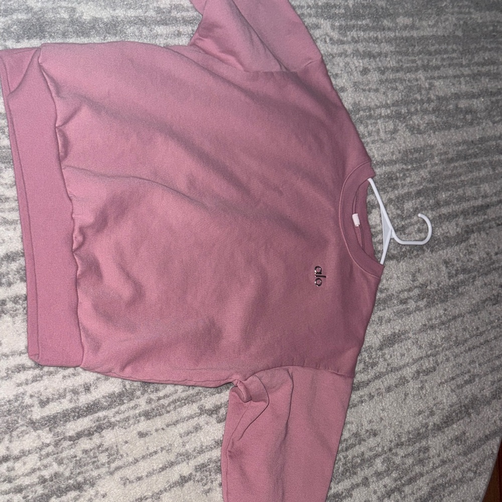 ALO Yoga Dusty Rose Crewneck Sweatshirt